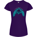 Alligator Snapping Turtle Womens Petite Cut T-Shirt Purple