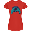 Alligator Snapping Turtle Womens Petite Cut T-Shirt Red
