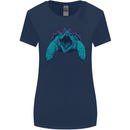 Alligator Snapping Turtle Womens Wider Cut T-Shirt Navy Blue