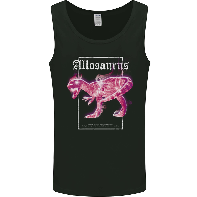 Allosaurus Dinosaur Mens Vest Tank Top Black