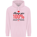 Always Give 100% Unless Blood Funny Donor Childrens Kids Hoodie Light Pink