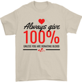Always Give 100% Unless Blood Funny Donor Mens T-Shirt 100% Cotton Sand
