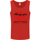 Always Give 100% Unless Blood Funny Donor Mens Vest Tank Top Red