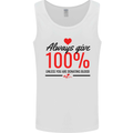 Always Give 100% Unless Blood Funny Donor Mens Vest Tank Top White