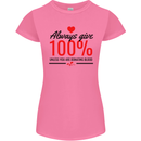 Always Give 100% Unless Blood Funny Donor Womens Petite Cut T-Shirt Azalea