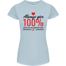Always Give 100% Unless Blood Funny Donor Womens Petite Cut T-Shirt Light Blue