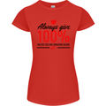 Always Give 100% Unless Blood Funny Donor Womens Petite Cut T-Shirt Red
