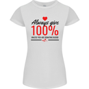 Always Give 100% Unless Blood Funny Donor Womens Petite Cut T-Shirt White