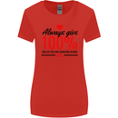 Always Give 100% Unless Blood Funny Donor Womens Wider Cut T-Shirt Red