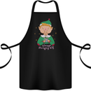 Always Hungry Elf Funny Christmas Food Xmas Cotton Apron 100% Organic Black