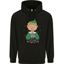 Always Hungry Elf Funny Christmas Food Xmas Mens 80% Cotton Hoodie Black