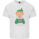 Always Hungry Elf Funny Christmas Food Xmas Mens Cotton T-Shirt Tee Top White