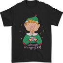 Always Hungry Elf Funny Christmas Food Xmas Mens T-Shirt 100% Cotton Black