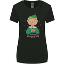 Always Hungry Elf Funny Christmas Food Xmas Womens Wider Cut T-Shirt Black