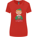 Always Hungry Elf Funny Christmas Food Xmas Womens Wider Cut T-Shirt Red