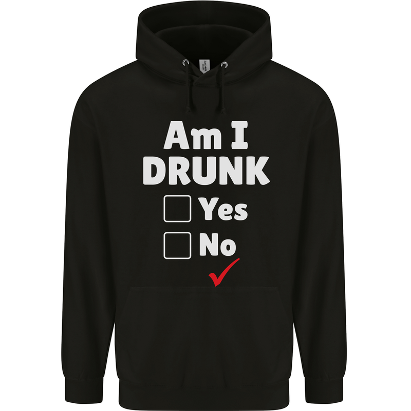 Am I Drunk Funny Beer Alcohol Wine Cider Guinness Childrens Kids Hoodie Black