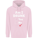 Am I Drunk Funny Beer Alcohol Wine Cider Guinness Childrens Kids Hoodie Light Pink