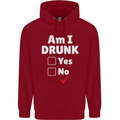 Am I Drunk Funny Beer Alcohol Wine Cider Guinness Childrens Kids Hoodie Red