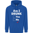 Am I Drunk Funny Beer Alcohol Wine Cider Guinness Childrens Kids Hoodie Royal Blue