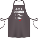 Am I Drunk Funny Beer Alcohol Wine Cider Guinness Cotton Apron 100% Organic Dark Grey