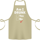 Am I Drunk Funny Beer Alcohol Wine Cider Guinness Cotton Apron 100% Organic Khaki
