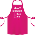 Am I Drunk Funny Beer Alcohol Wine Cider Guinness Cotton Apron 100% Organic Pink