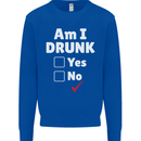 Am I Drunk Funny Beer Alcohol Wine Cider Guinness Kids Sweatshirt Jumper Royal Blue