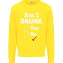 Am I Drunk Funny Beer Alcohol Wine Cider Guinness Kids Sweatshirt Jumper Yellow