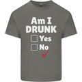 Am I Drunk Funny Beer Alcohol Wine Cider Guinness Kids T-Shirt Childrens Charcoal
