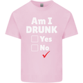 Am I Drunk Funny Beer Alcohol Wine Cider Guinness Kids T-Shirt Childrens Light Pink
