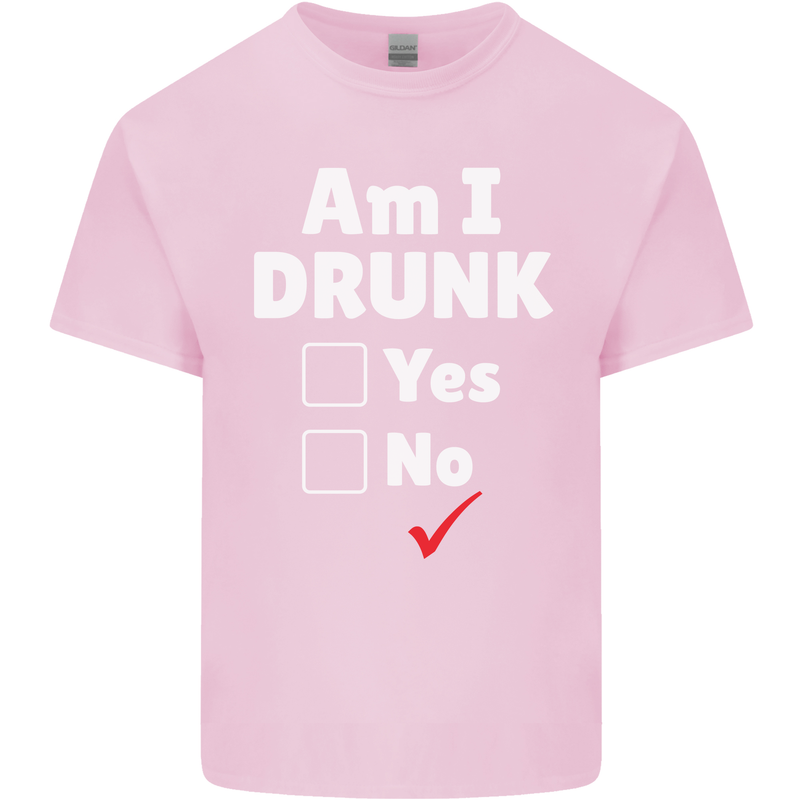 Am I Drunk Funny Beer Alcohol Wine Cider Guinness Kids T-Shirt Childrens Light Pink