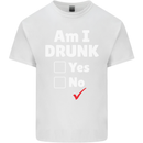 Am I Drunk Funny Beer Alcohol Wine Cider Guinness Kids T-Shirt Childrens White
