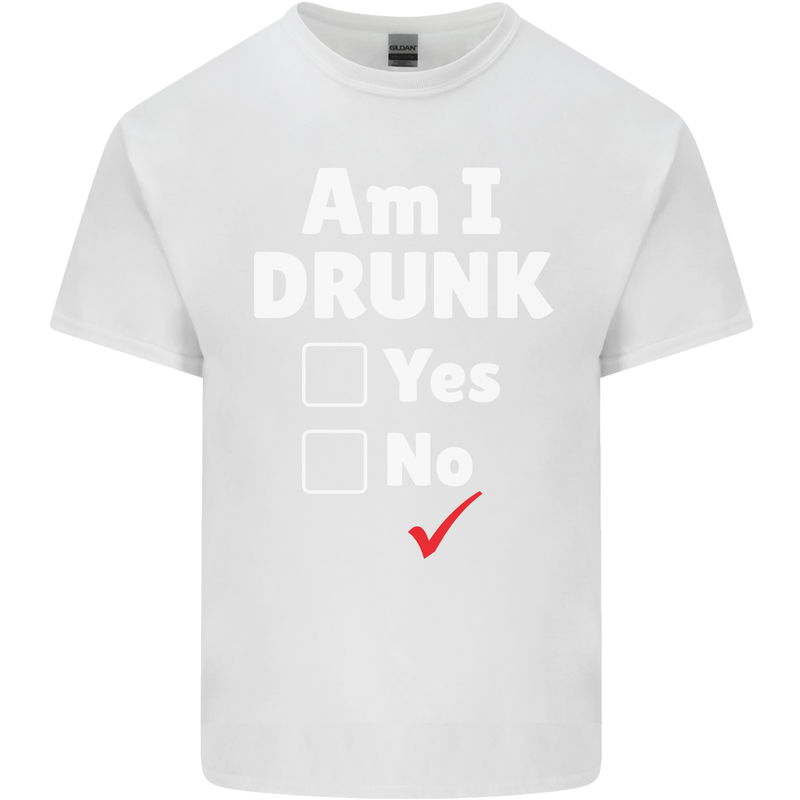 Am I Drunk Funny Beer Alcohol Wine Cider Guinness Kids T-Shirt Childrens White