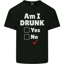 Am I Drunk Funny Beer Alcohol Wine Cider Guinness Mens Cotton T-Shirt Tee Top Black