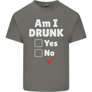Am I Drunk Funny Beer Alcohol Wine Cider Guinness Mens Cotton T-Shirt Tee Top Charcoal
