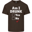 Am I Drunk Funny Beer Alcohol Wine Cider Guinness Mens Cotton T-Shirt Tee Top Dark Chocolate