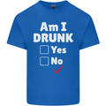 Am I Drunk Funny Beer Alcohol Wine Cider Guinness Mens Cotton T-Shirt Tee Top Royal Blue