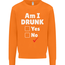 Am I Drunk Funny Beer Alcohol Wine Cider Guinness Mens Sweatshirt Jumper Orange
