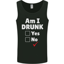 Am I Drunk Funny Beer Alcohol Wine Cider Guinness Mens Vest Tank Top Black