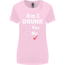 Am I Drunk Funny Beer Alcohol Wine Cider Guinness Womens Wider Cut T-Shirt Light Pink