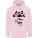 Am I Drunk Funny Beer Alcohol Wine Guiness Childrens Kids Hoodie Light Pink