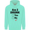 Am I Drunk Funny Beer Alcohol Wine Guiness Childrens Kids Hoodie Peppermint