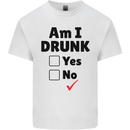 Am I Drunk Funny Beer Alcohol Wine Guiness Kids T-Shirt Childrens White