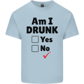 Am I Drunk Funny Beer Alcohol Wine Guiness Mens Cotton T-Shirt Tee Top Light Blue