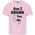 Am I Drunk Funny Beer Alcohol Wine Guiness Mens Cotton T-Shirt Tee Top Light Pink