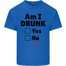Am I Drunk Funny Beer Alcohol Wine Guiness Mens Cotton T-Shirt Tee Top Royal Blue