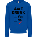 Am I Drunk Funny Beer Alcohol Wine Guiness Mens Sweatshirt Jumper Royal Blue