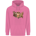 American Animals USA Eagle Buffalo Fish Wolf Mens 80% Cotton Hoodie Azelea