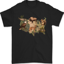 American Animals USA Eagle Buffalo Fish Wolf Mens T-Shirt 100% Cotton Black