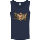 American Animals USA Eagle Buffalo Fish Wolf Mens Vest Tank Top Navy Blue